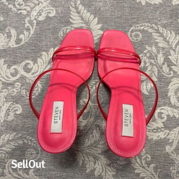 Steven by Steve Madden Women's Strappy Heeled Sandals Pink Standard Size 8.5 - Picture 1 of 9
